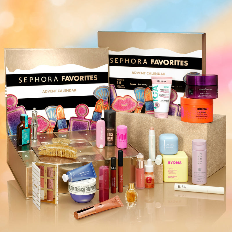 Calendário do Advento Sephora Favorites - 24 produtos de maquiagem, tratamento, cabelo e perfume
